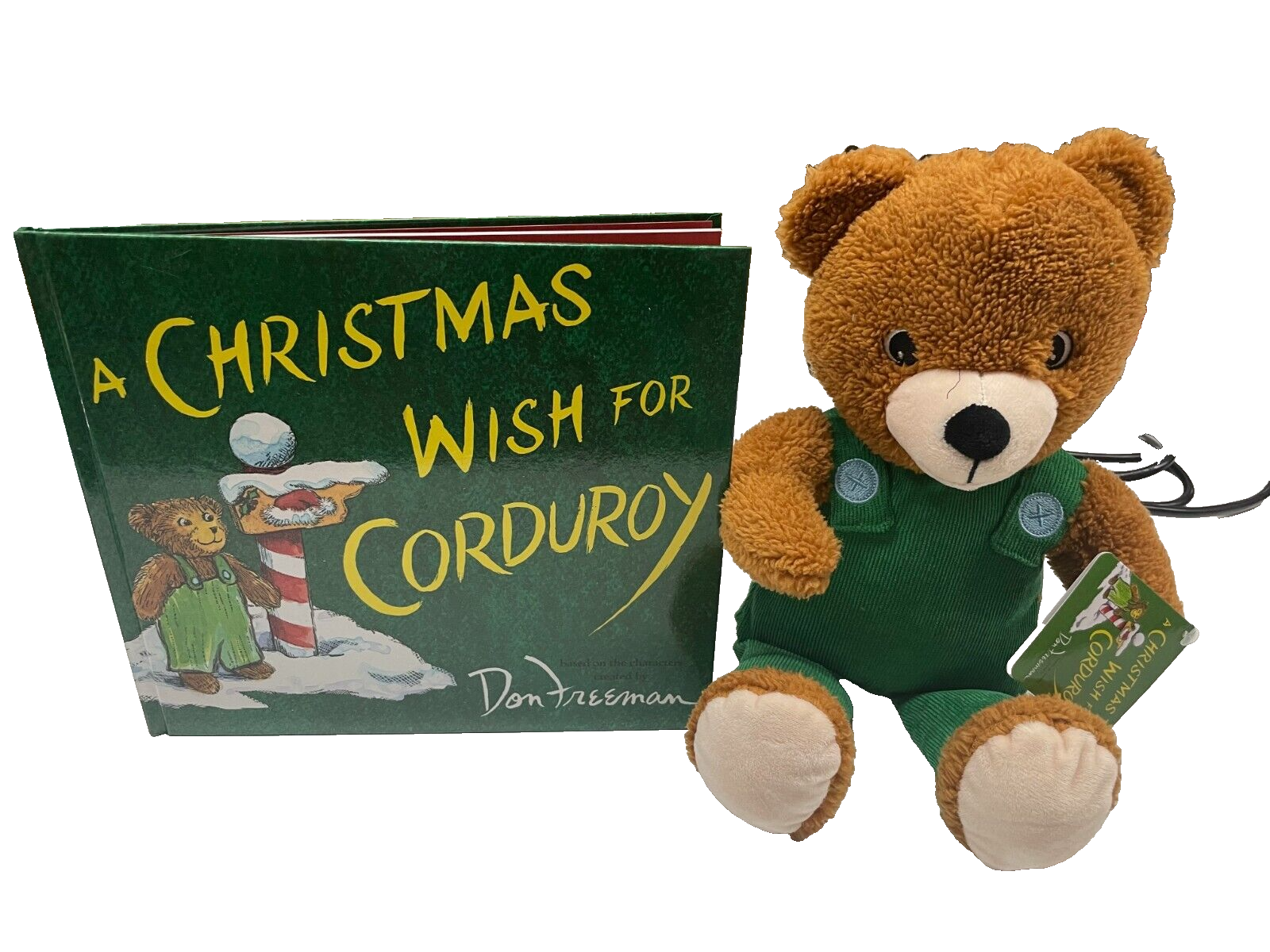 💜Kohls Cares CORDUROY Bear 14" Plush & Book - A Christmas