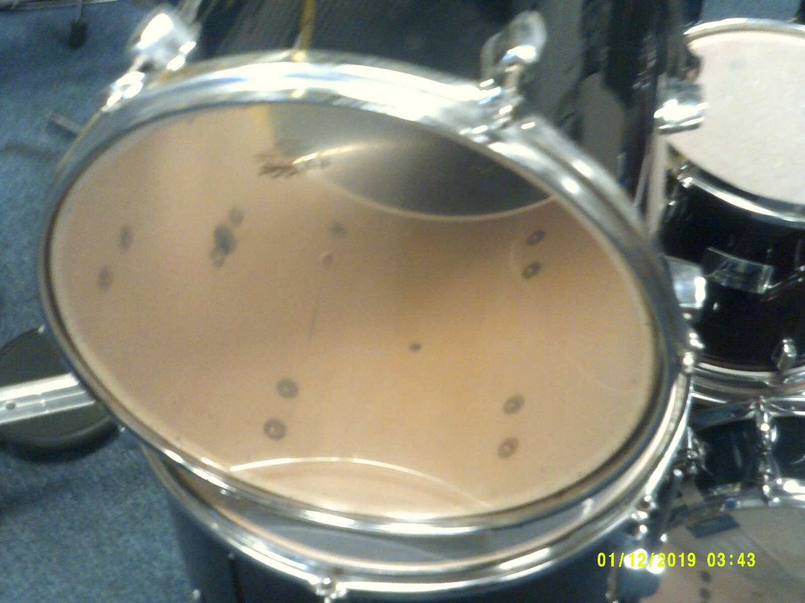 Rockwood 13 dia by 11 deep Tom drum  black