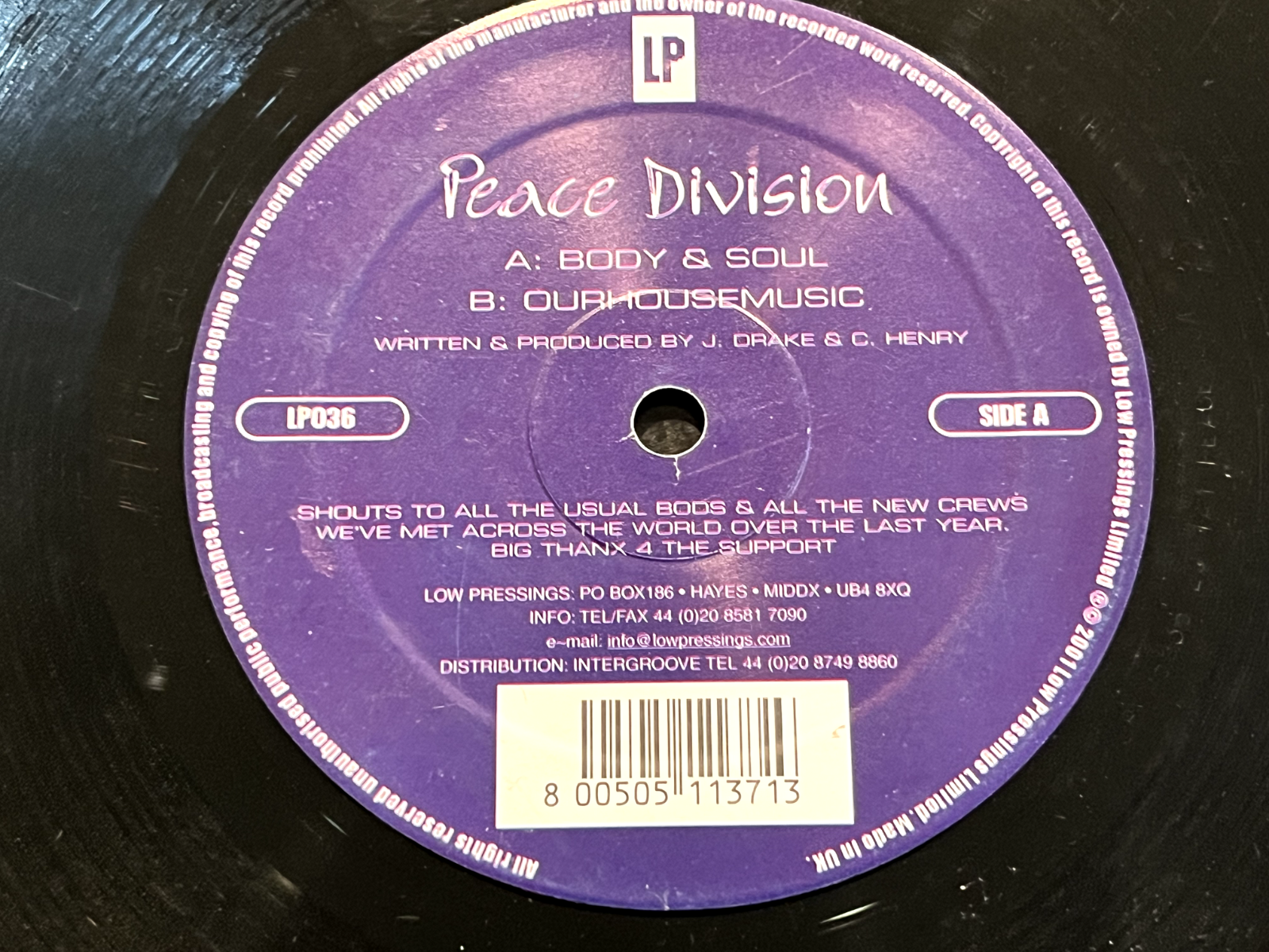 PEACE DIVISION Body & Soul 12 