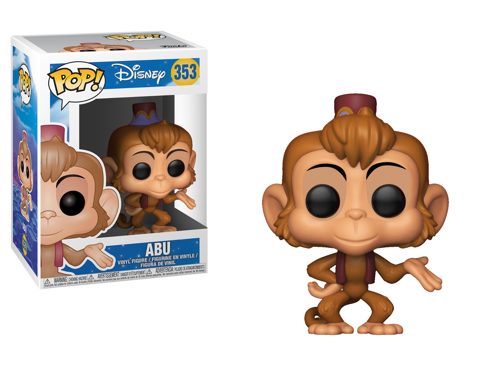 Funko Pop! Disney 353 Aladdin Abu Monkey Pop Vinyl Figure FU24923 Funko Pop! Disney 353 Aladdin Abu Monkey Pop Vinyl Figure FU24923