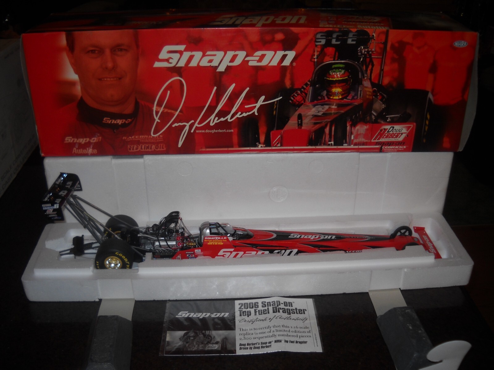 Snapon Top Fuel Dragster スナップオン 👍👍SNAP ON*DOUG HERBERT-TOP FUEL DRAGSTER-NHRA 1:16 SCALE