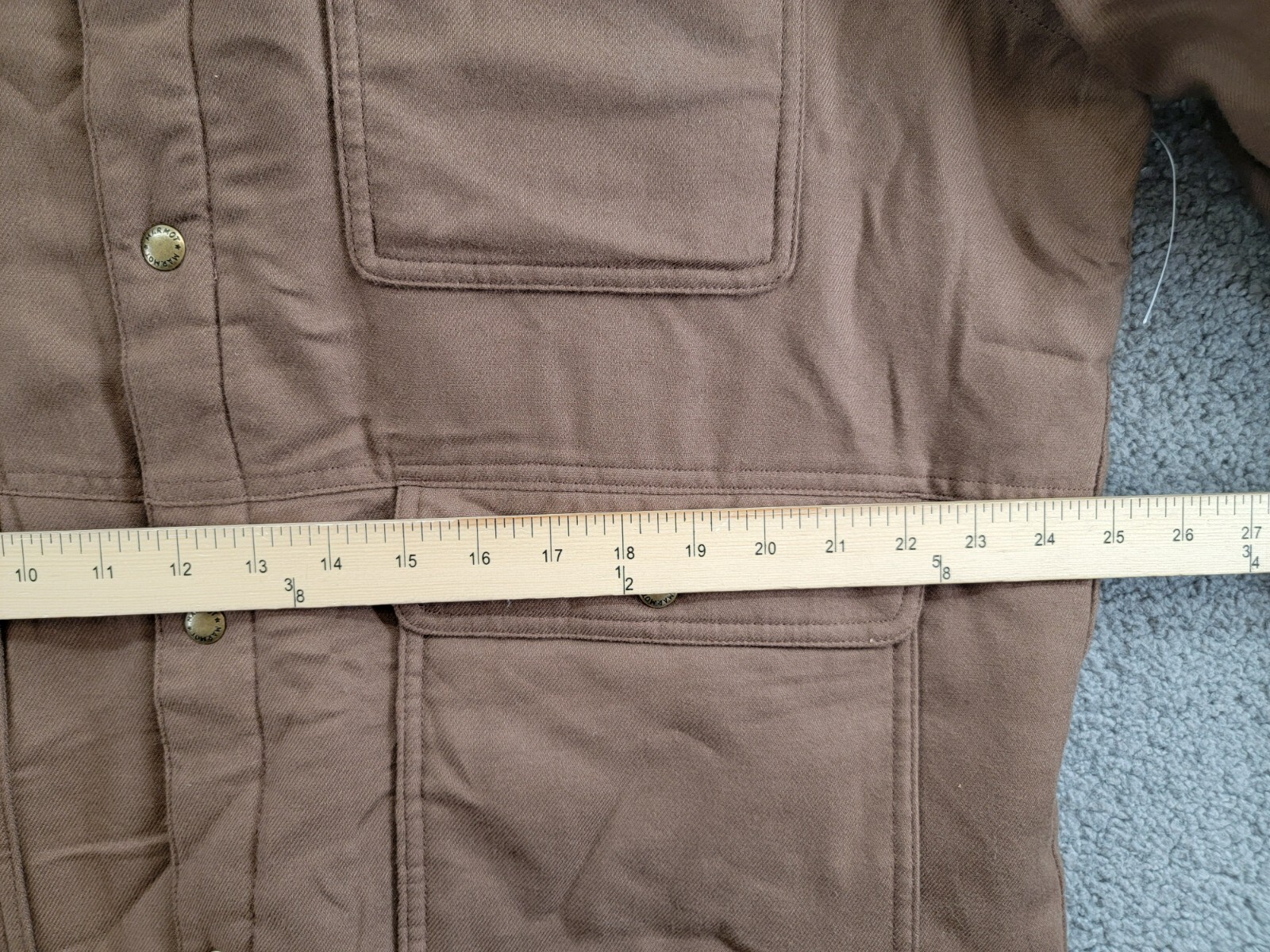 Marmot Ridgefield Sherpa Flannel Shirt Jacket Men's L Pinecone Flap Pockets L/S - Picture 7 of 20