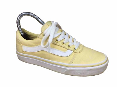 Vans Shoes Womens 6 M Old Skool Sneakers Yellow Canvas Skate Low Top Lace Up