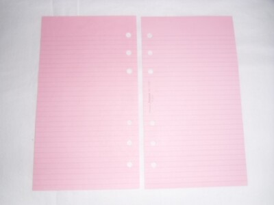 Filofax refill Personal size: ruled paper pink [16]
