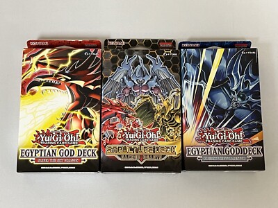 Yugioh Egyptian God Decks + Sacred Beast Structure Deck Bundle Factory Sealed 