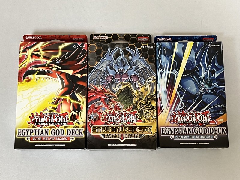 Yugioh Egyptian God Decks + Sacred Beast Structure Deck Bundle