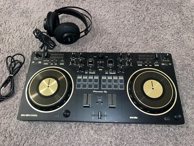 Pioneer DDJ-REV1 Serato Dual Deck LIMITED EDITION GOLD DJ With AKG Headphones