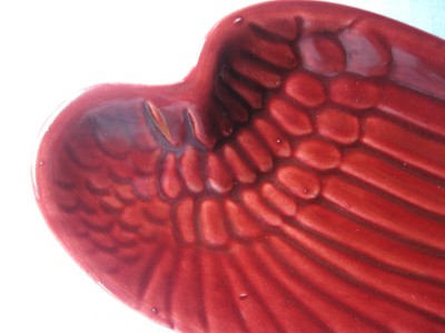 VINTAGE RED WING POTTERY WING ASHTRAY SPOON REST EXCELLENT CONDITION USA