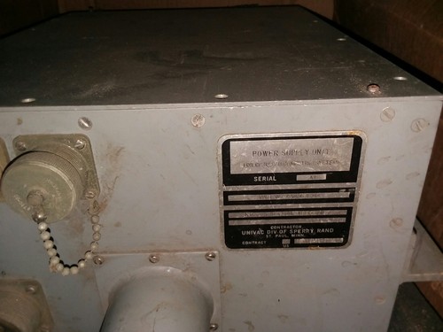 Rare 1964 Computer Univac 1830 Avionics P3Orion ASW Power Supply NTDS 30-bit
