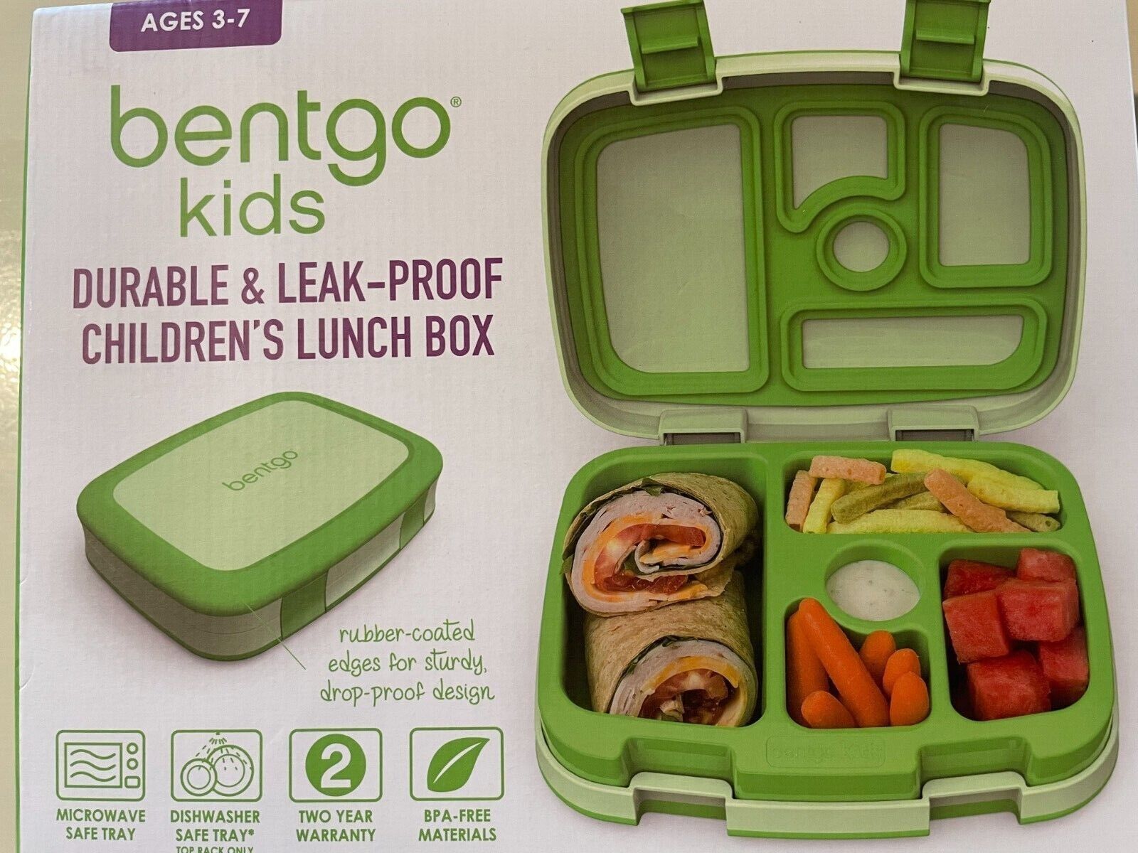 Bentgo Kids Lunch Box Container Green