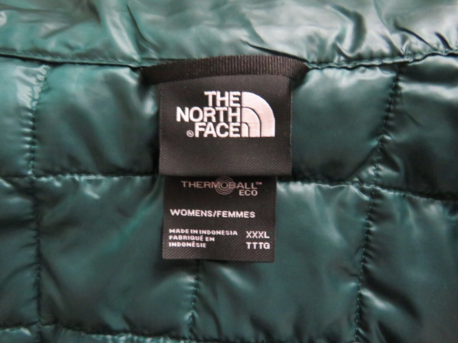 Pre-owned The North Face Womens  Thermoball Triclimate Waterproof Insulated Parka Jacket In Green / Green Print Liner