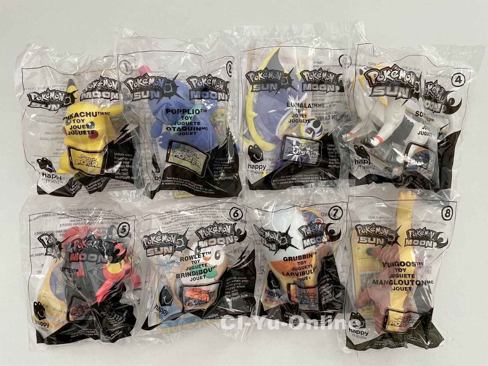 2017 McDONALD'S POKEMON SUN AND MOON HAPPY MEAL TOYS