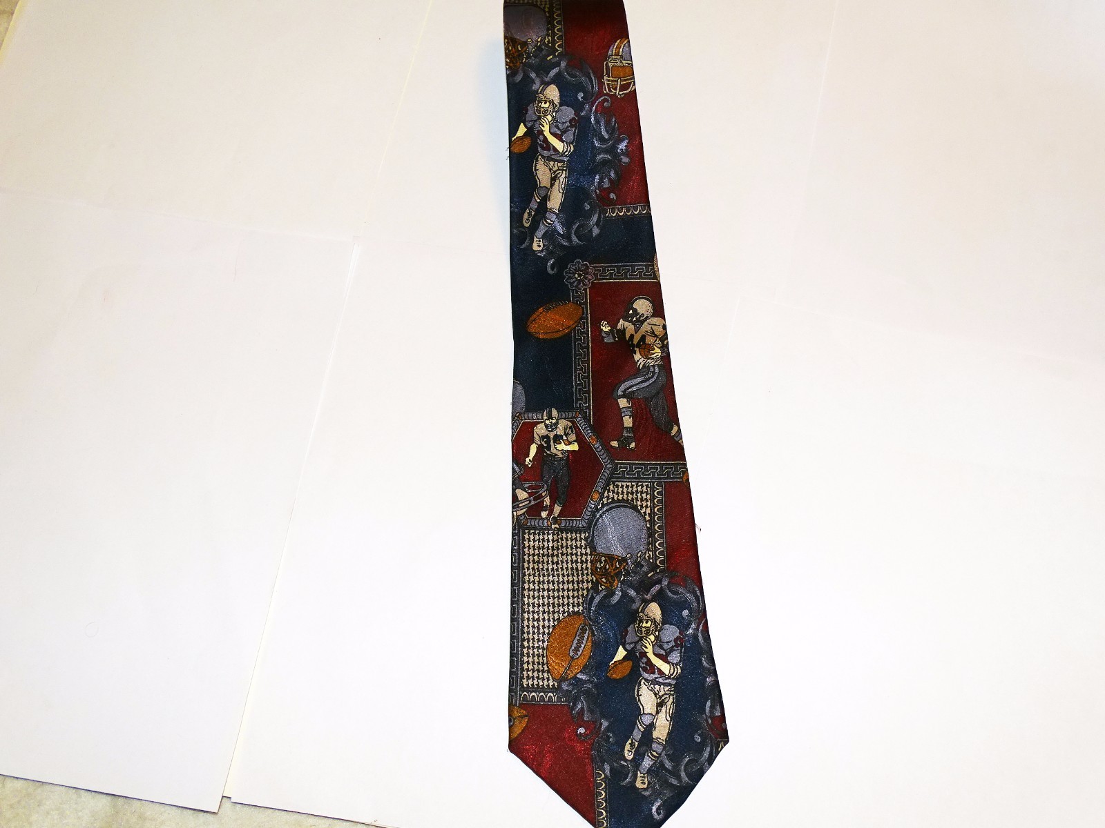 Vintage Mens Tie American Sports Football