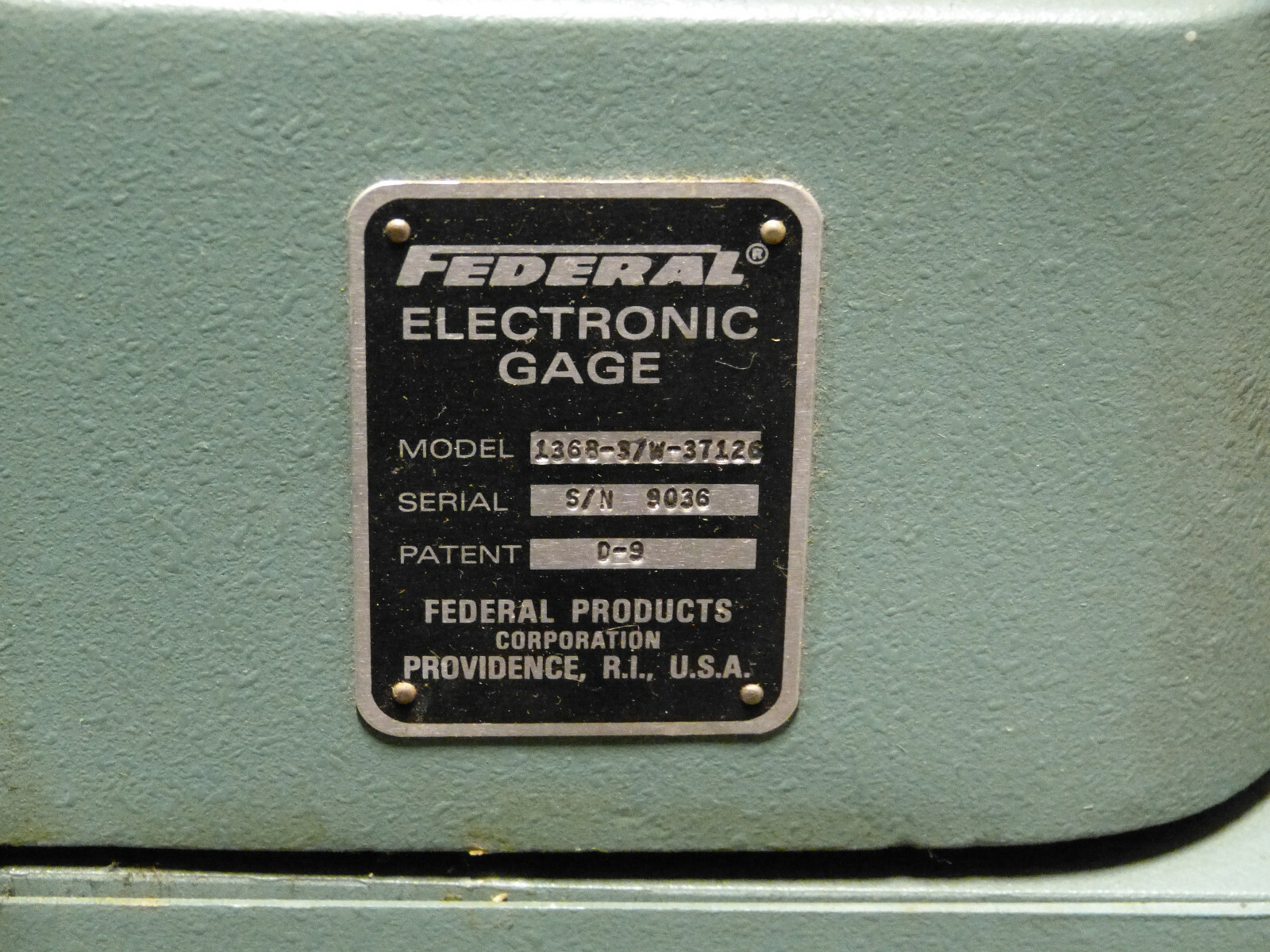 Federal Electronic Gage 136B-37W-37126, N2980 Horizontal Master Comparator