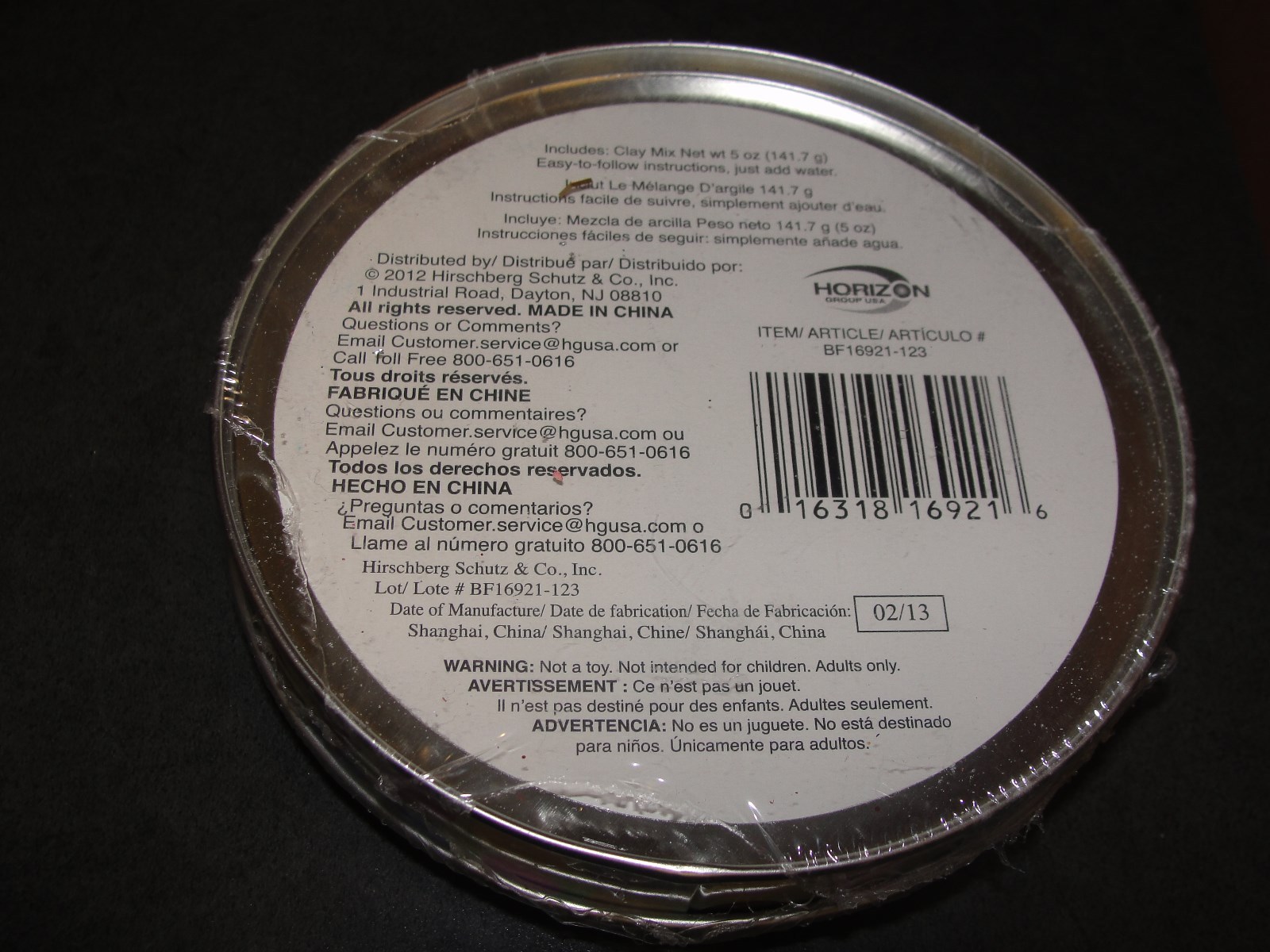 CELEBRATE IT - DIY Clay Handprint Keepsake Tin Kit BABY Handprint