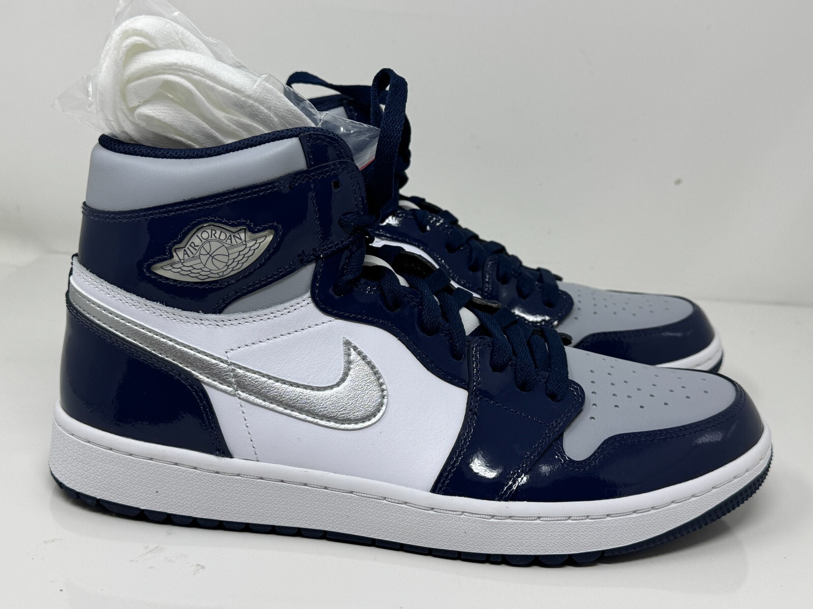 Air Jordan 1 High G Golf Shoes Men's 12; Navy Blue White