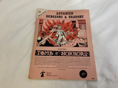 Dungeons and Dragons S1 Tomb of Horrors TSR Module 9022 Very Early First Edition