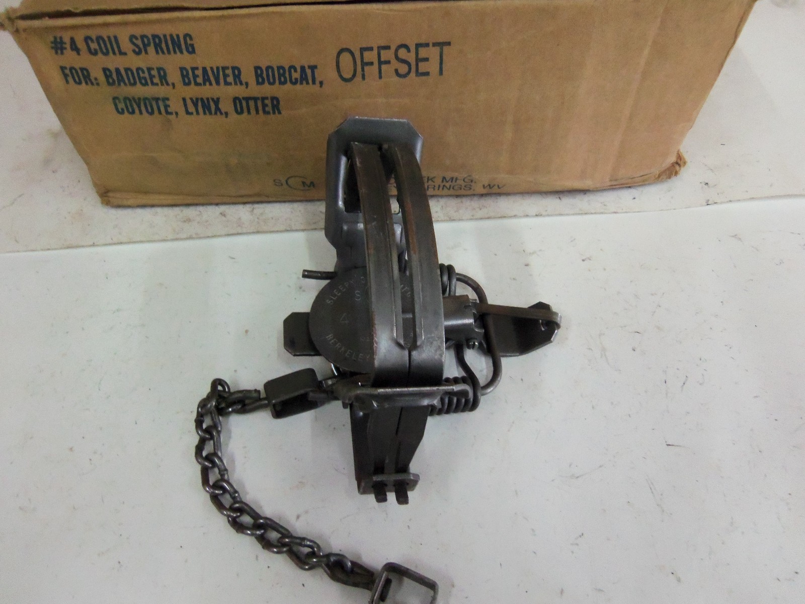 Sleepy Creek #4 Offset Coil Spring Traps Trapping Coyote Bobcat Beaver NOS