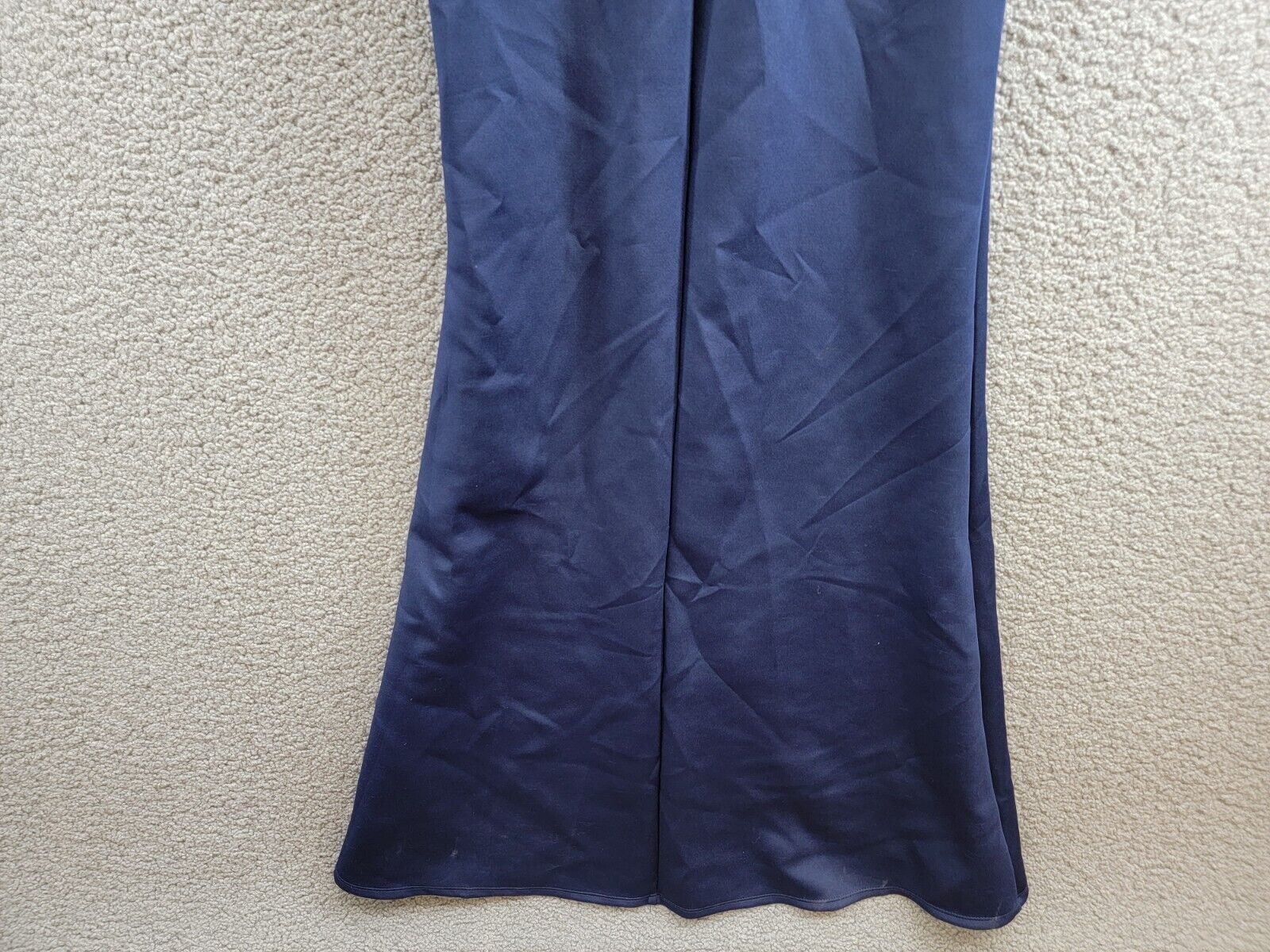 Emerald Sundae Off-the-Shoulder Slit Gown Juniors' XS Navy Sweetheart Neck S/S - Picture 12 of 17