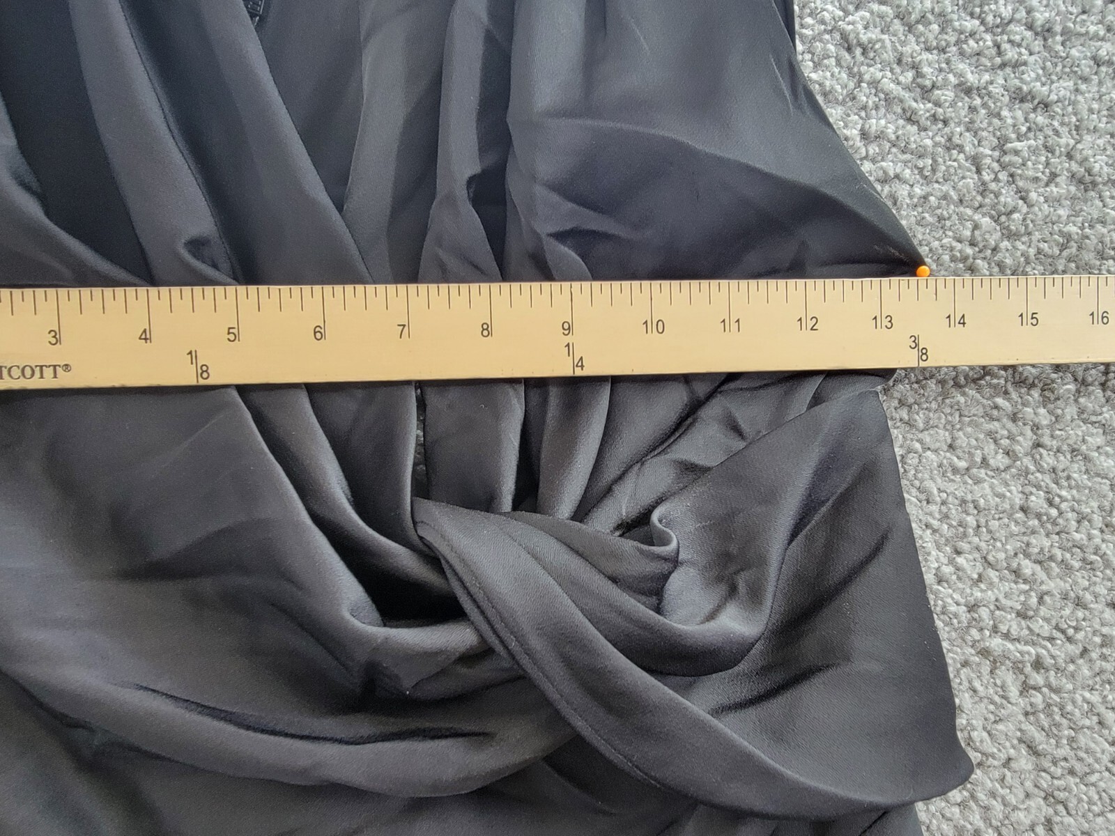 BCBGMAXAZRIA Cowl Neck Halter Gown Women's 6 Black Twist Detail Side Zip Closure - Picture 5 of 15