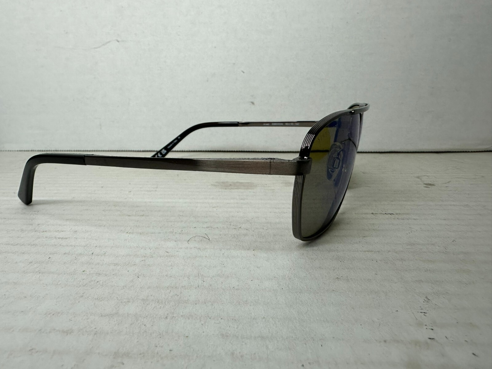 Pre-owned Serengeti Sunglass Ansel Ss600004 Shiny Gunmetal Polarized 5555nm Blue Len