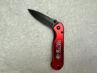 Matco Tools Folding Red Pocket Knife by Frost 6'' Opened