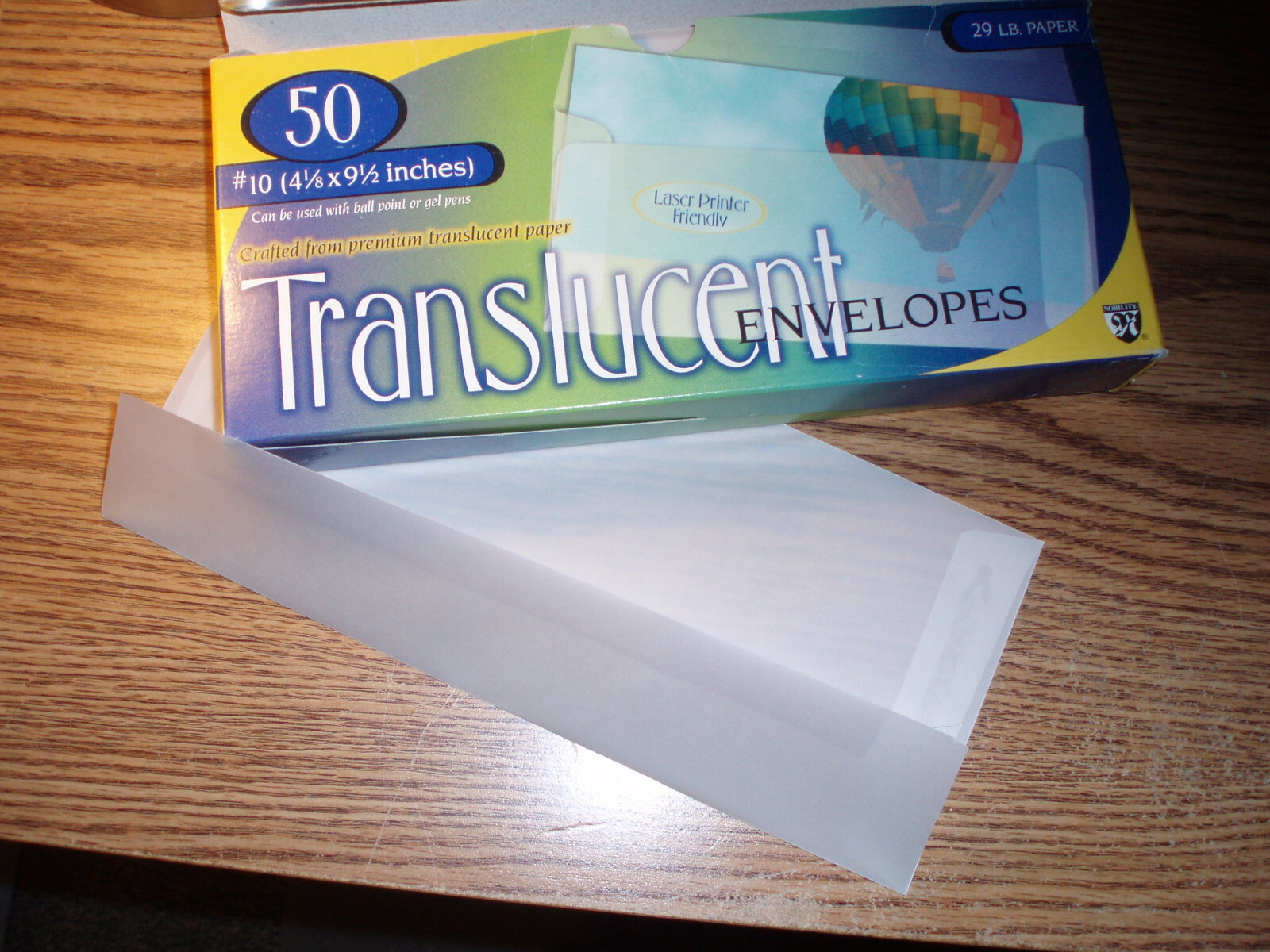 50 Translucent Lazer Printer Friendly Envelopes #10 (4 1/8