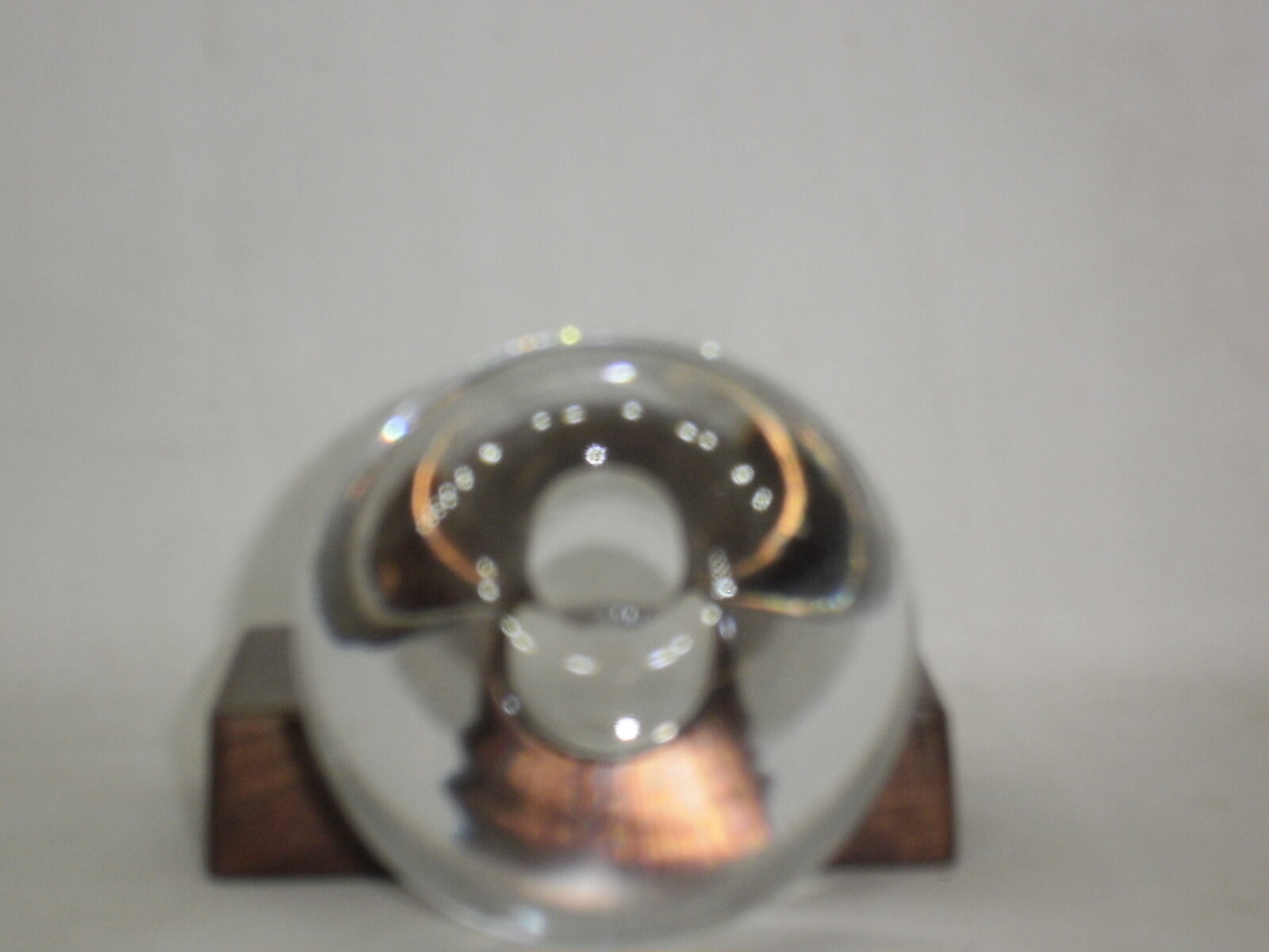 Clear Glass Paper Weight/Pen-Flower Holder.(PW-C)Bench