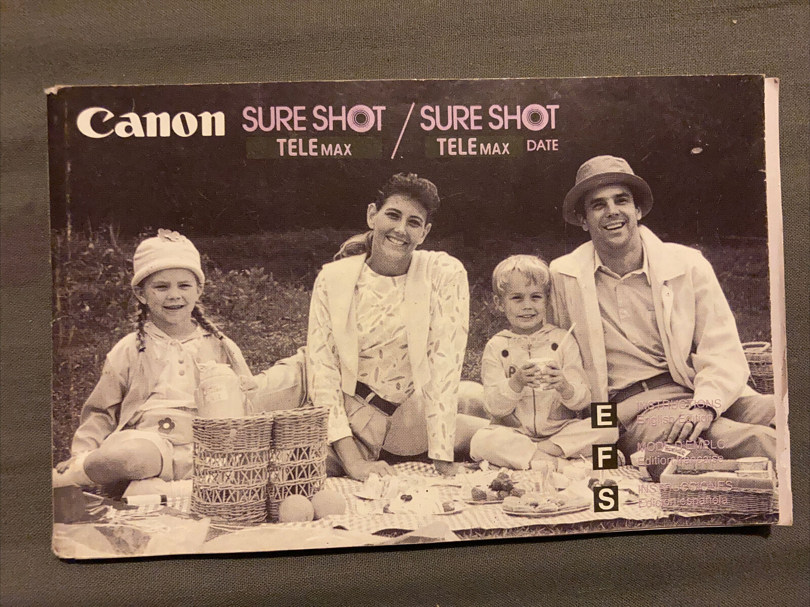 CANON SURE SHOT TELE MAX OWNER'S INSTRUCTION MANUAL, 1991