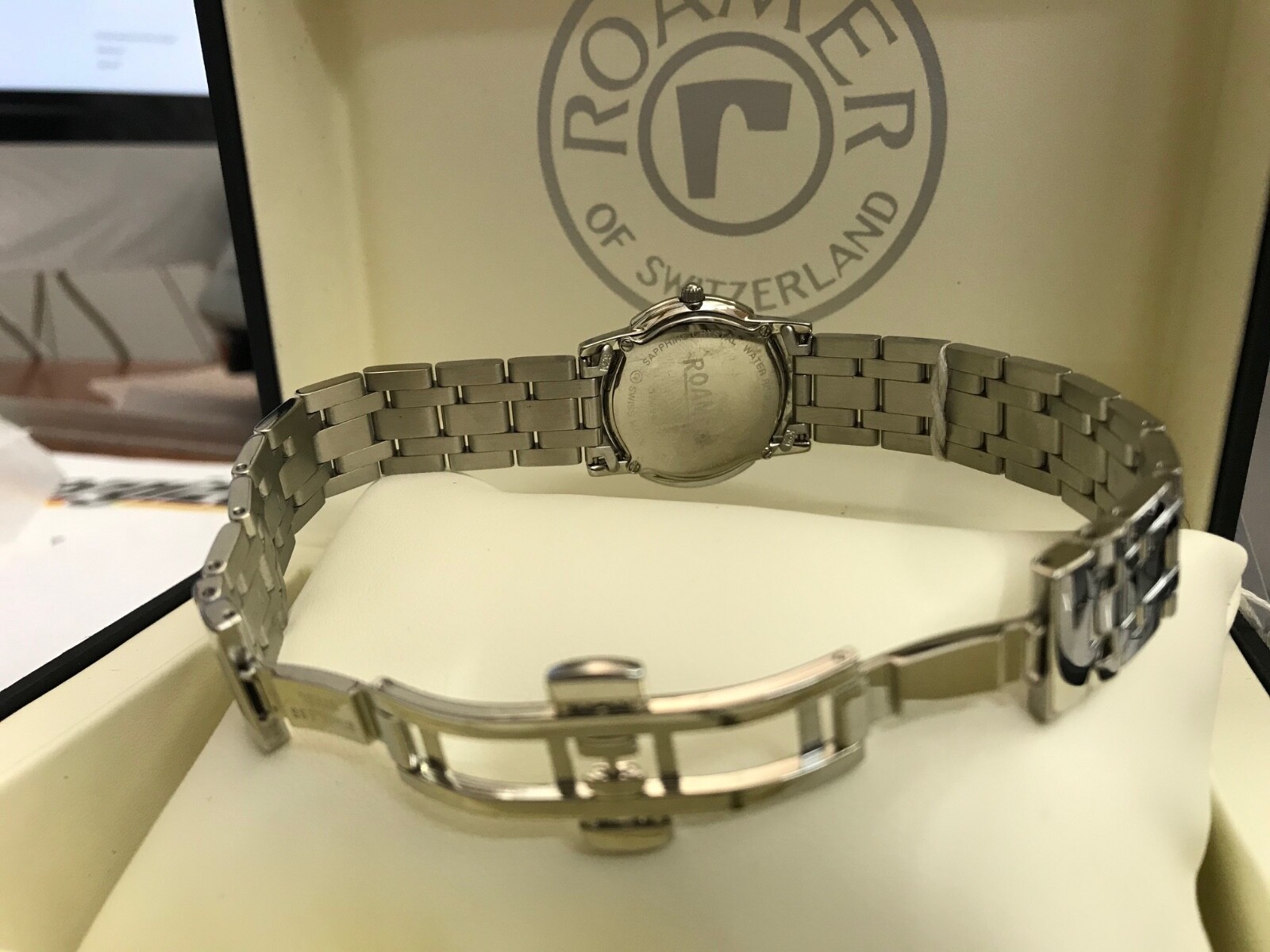 Pre-owned Roamer Ladies Watch Superslender Very Flat 5mm Swiss Made Stainless Steel 526280