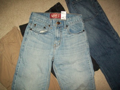LOT OF 4 BOY'S LEVI'S 527 SIZE 14 R JEAN  +2 SHORTS & OLD NAVY JEANS ADJ WAIST