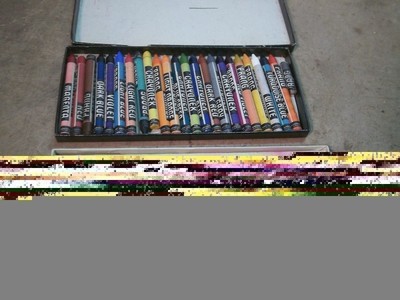 2 Old Collectable Crayon Boxes one is oil Pastels mostly Full