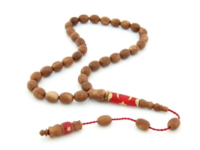 Moonstar brass inlaid imam kuka tree 33 beads Islamic Prayer Beads Tesbih 201321