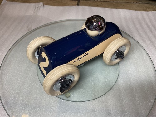 PLAYFOREVER CLYDE Race Car #2 Navy Blue and White | eBay