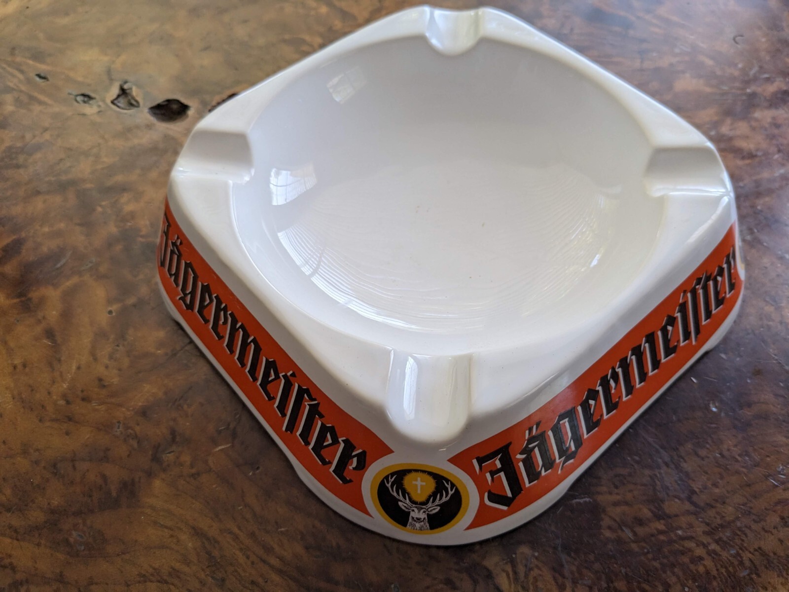 Jagermeister Cigar Square Ashtray Hornsea Pottery England 8 Jagermeister Cigar Square Ashtray Hornsea Pottery England 8
