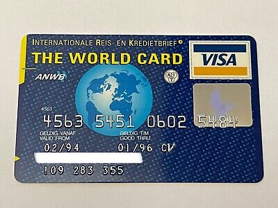 Visa HOLLAND Credit Card The World Card ANWB International Expired in 1996