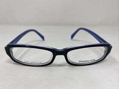 Smart Collection G005 COL.04 52-15-135 Black/Blue Full Rim Eyeglasses Frame T604