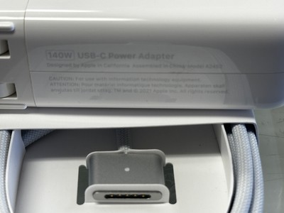 Genuine Apple 140W USB-C Power Adapter for Macbook M1 With Magsafe 3 Cable!