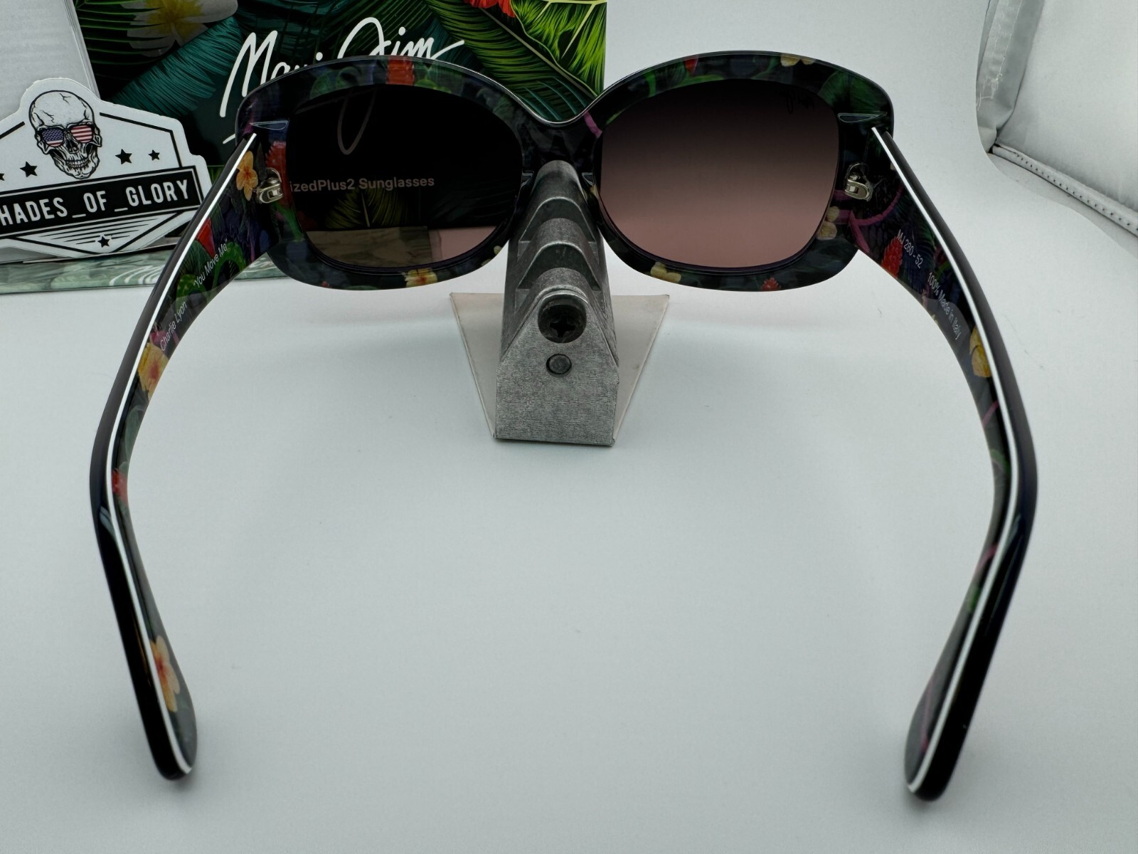 Pre-owned Maui Jim Limited Edition Charlie Lyon You Move Me 280-52 Polarized Sunglasses In Pink