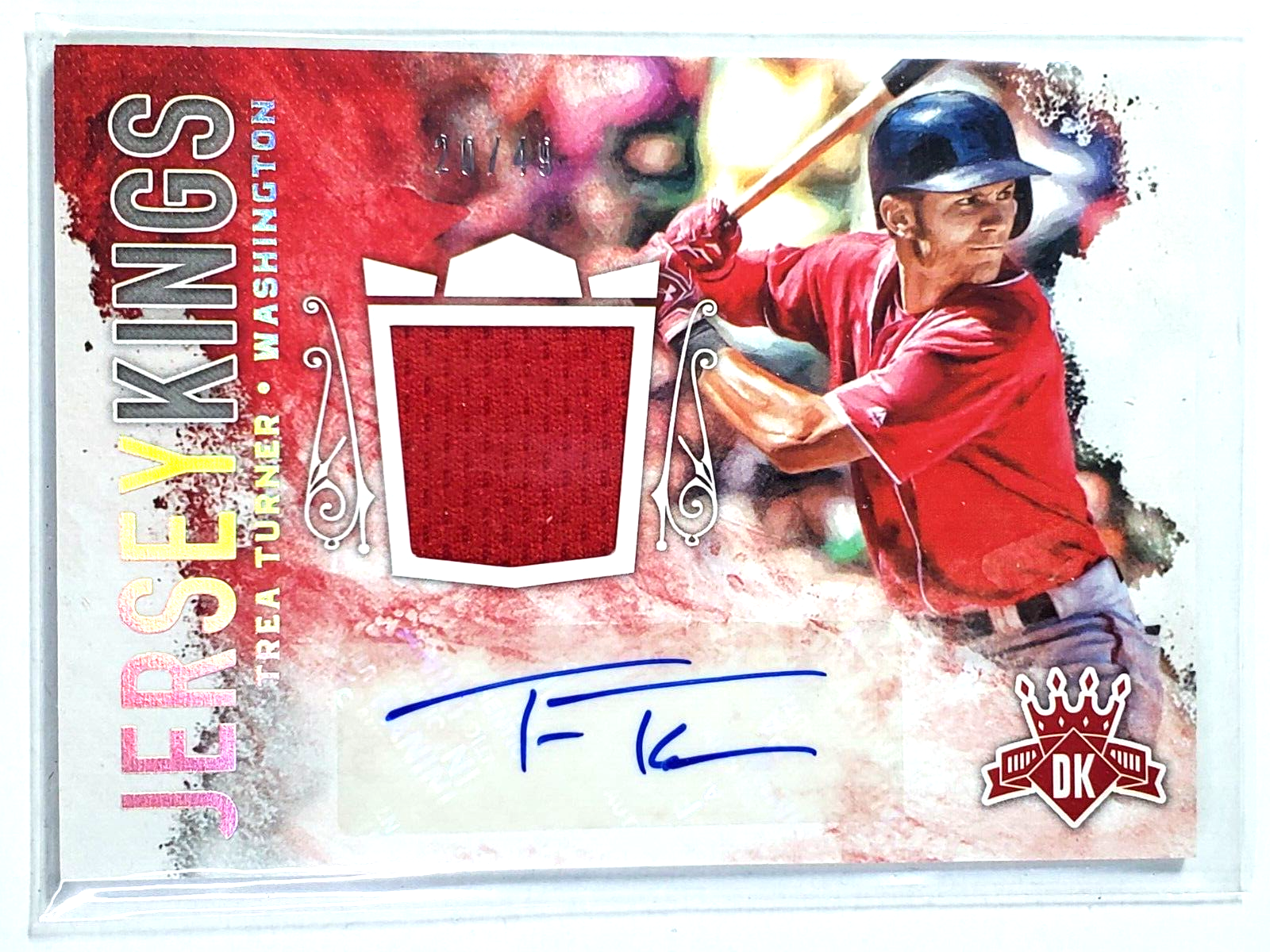 Trea Turner 2017 Panini Diamond Kings Jersey Signatures