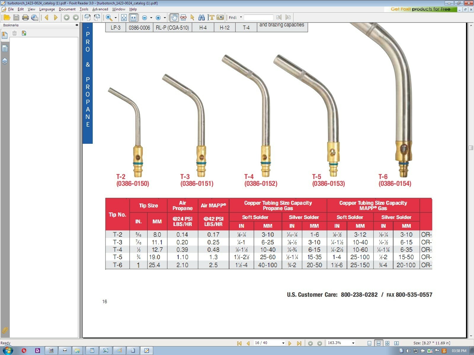 Turbo Torch t-3 air/Propane Brazing Torch tip TURBOTORCH