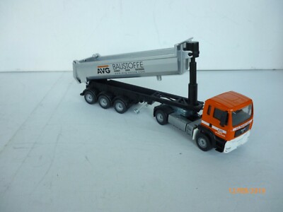 1:55 Siku 3522 MAN / 4012 WERBE MODEL AVG GENNEP Fliegl Sattelkipper
