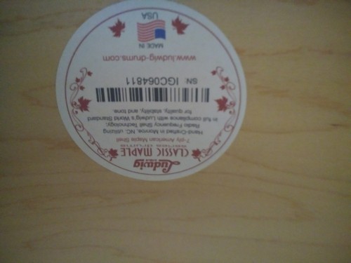 Ludwig Classic Maple Pro Beat Drum Set Green Sparkle 24,16,13 7 ply