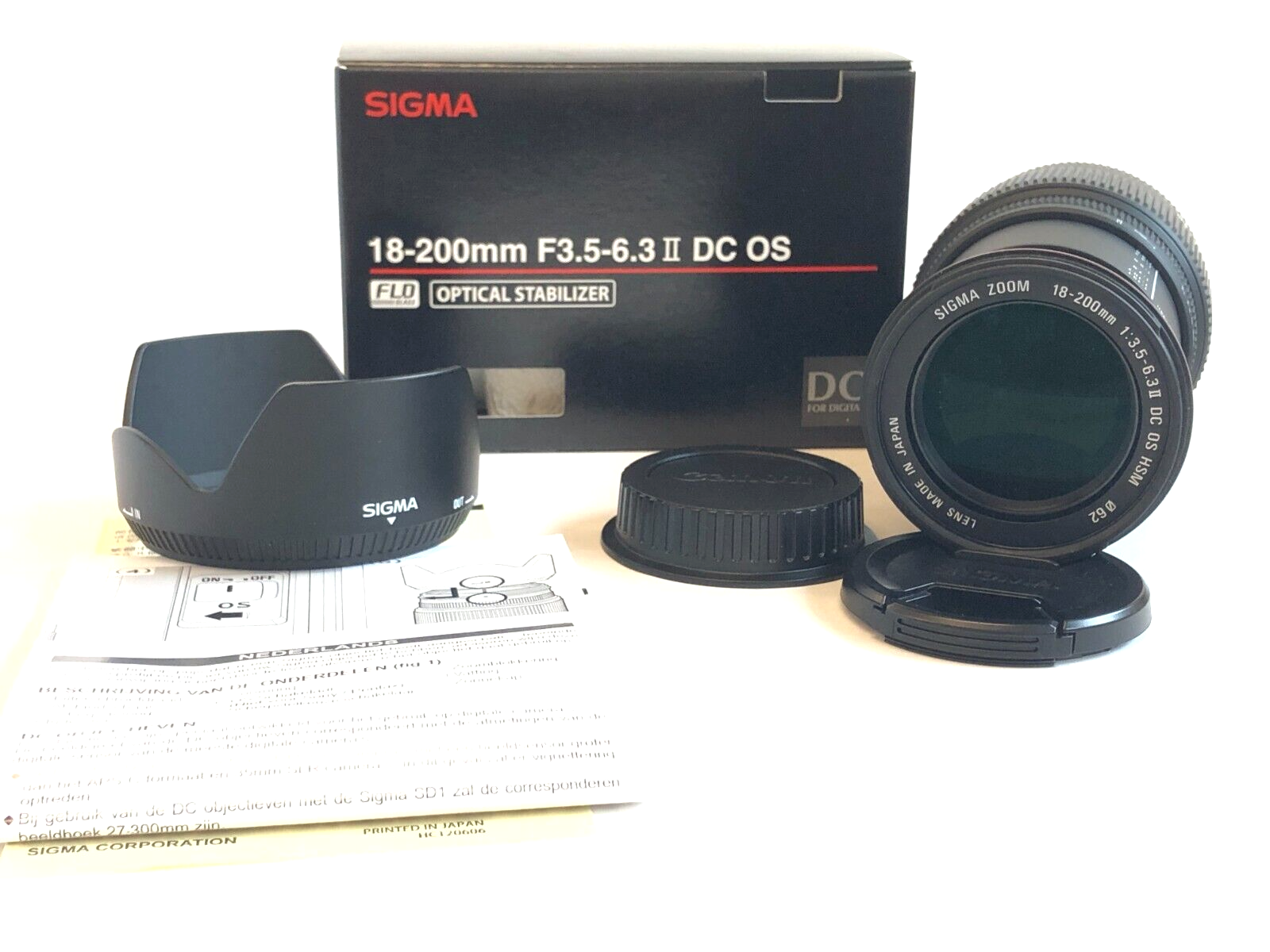 SIGMA 18-200mm F3.5-6.3 II DC OS HSM Canon EF mount with original