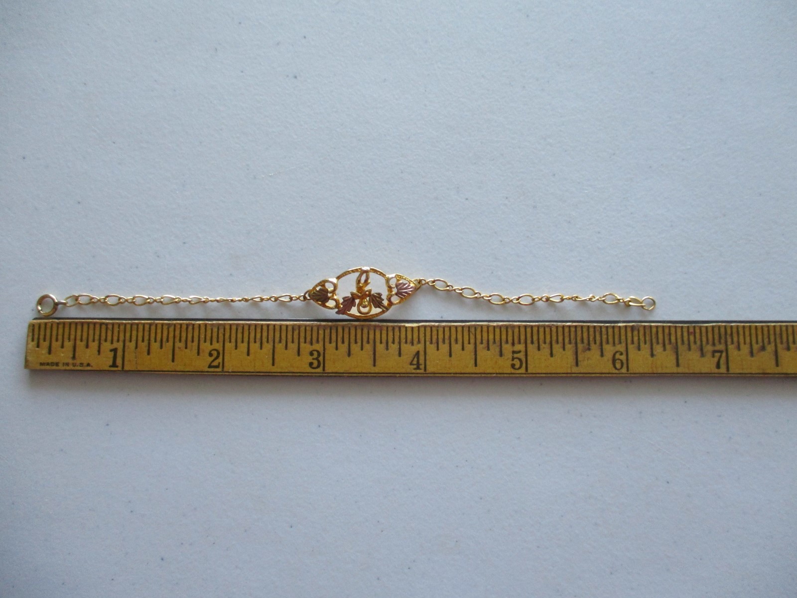 Stamper 10K Black Hills Gold Cherub Bracelet 6 1/4