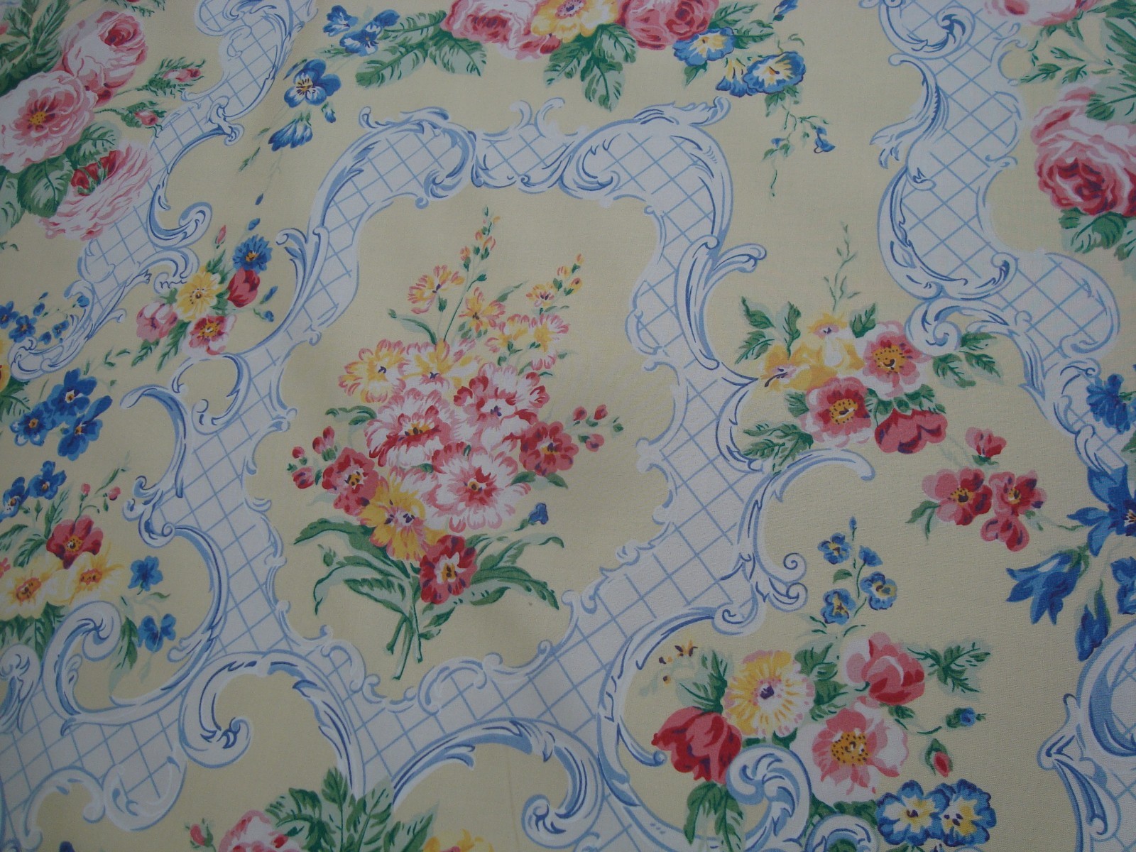 2 yds SCALAMANDRE ANTOINETTE Pastel DRAPERY FABRIC 54