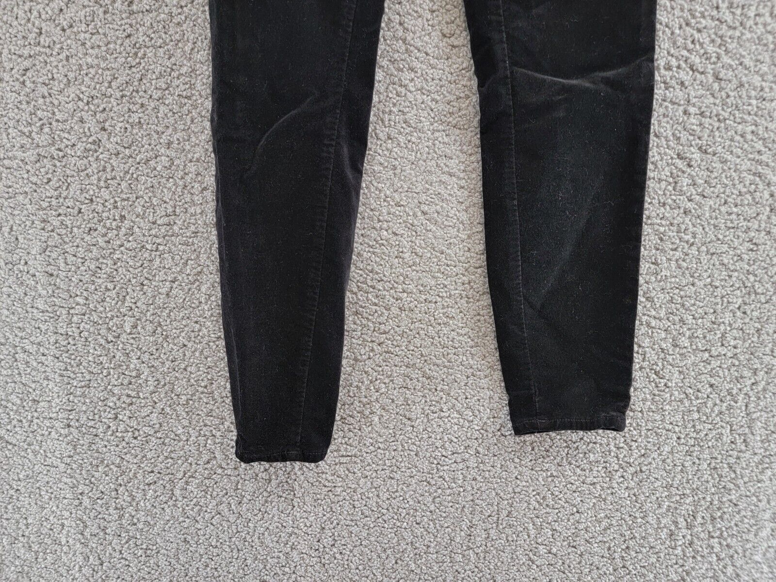 7 For All Mankind Velvet High Rise Skinny Jeans Women's 24 Black Zip/Button~ - Picture 4 of 19