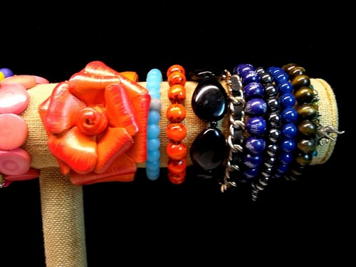 23 Multi Color Stretch Bangle Bracelet Lot