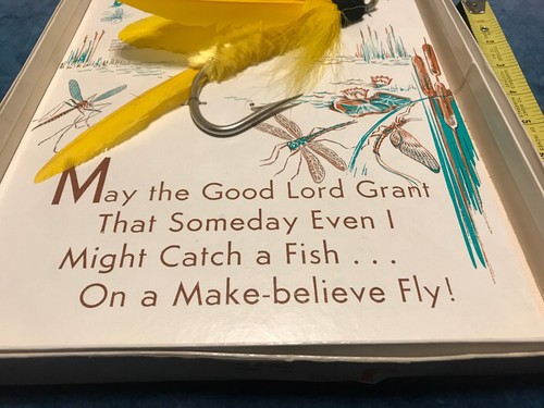 GLEN EVAN GIANT FLY FISHING LURE Yellow Sally #FP 0160 In Original Box!