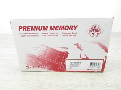 (1 PC) TS1GMMC4 TRANSCEND 1GB High Speed Multimedia Card New 1